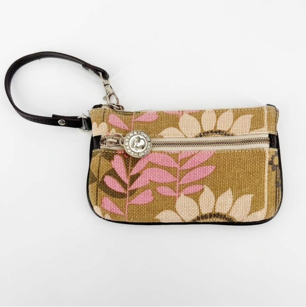 Spartina Wristlet Clutch - Pink and Tan